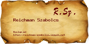 Reichman Szabolcs névjegykártya